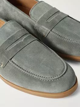 Замшевые пенни-лоферы Leo MR P., серый