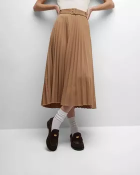 Замшевые пенни-лоферы на плоской подошве Miu Miu