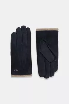 Замшевые перчатки Paul&Shark, темно-синий