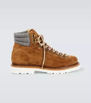 Замшевые походные ботинки Brunello Cucinelli, коричневый