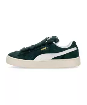 Замшевые полуботинки с объемными шнурками Puma, зеленый