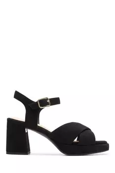 Замшевые роскошные босоножки 75 rae Clarks, черный