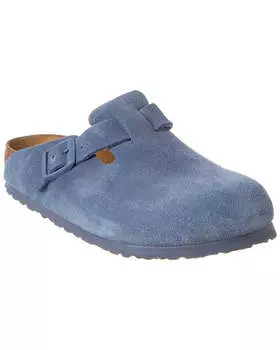 Замшевые сабо Birkenstock Boston BS, синий