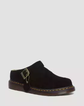Замшевые сабо Dr. Martens Isham Desert Oasis, цвет Black — Desert Oasis Suede
