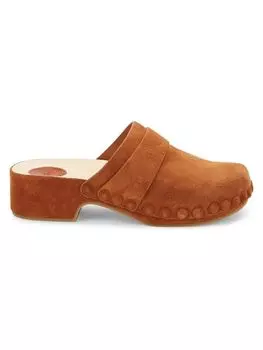 Замшевые сабо Joy Chlo, карамель