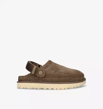 Замшевые сабо с тисненым логотипом Goldenstar Ugg, коричневый