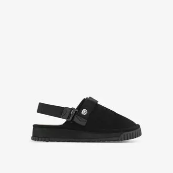 Замшевые сабо Snug Hairy с пяткой на пятке Shaka, черный