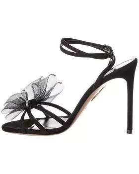 Замшевые сандалии Aquazzura Reve 105, черный