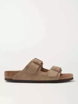 Замшевые сандалии Аризона BIRKENSTOCK, бежевый