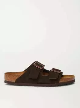 Замшевые сандалии Аризона BIRKENSTOCK, коричневый