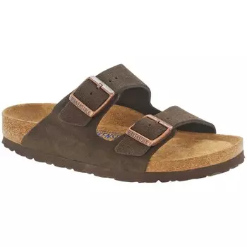 Замшевые сандалии Birkenstock Arizona с мягкой стелькой, мокко