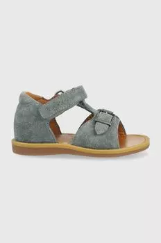 Замшевые сандалии для мальчика Pom D'api, синий