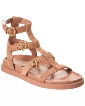 Замшевые сандалии Gianvito Rossi Arena, коричневый