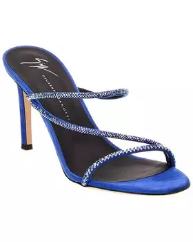 Замшевые сандалии Giuseppe Zanotti Basic 85, синий