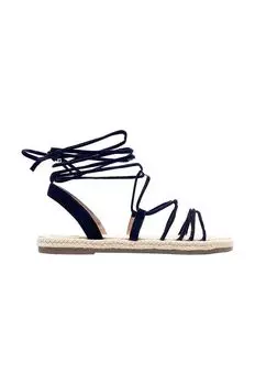Замшевые сандалии Jute Sandals Manebi, черный