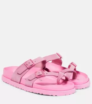 Замшевые сандалии Mayari на ремешках Birkenstock, розовый