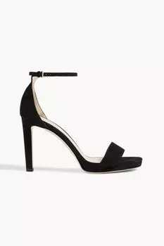 Замшевые сандалии Misty 100 JIMMY CHOO, черный