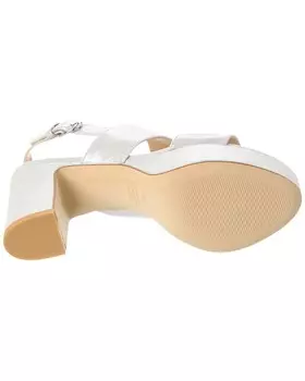 Замшевые сандалии на платформе Stuart Weitzman Ono, серебро