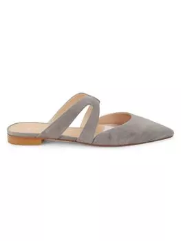 Замшевые сандалии на плоской подошве Mariposa Stuart Weitzman, цвет Flannel