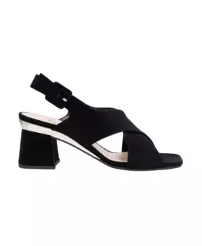 Замшевые сандалии с перекрестными ремешками Parallele, черный