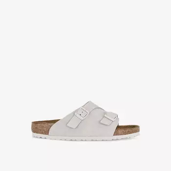 Замшевые сандалии с пряжками Zurich Birkenstock, белый