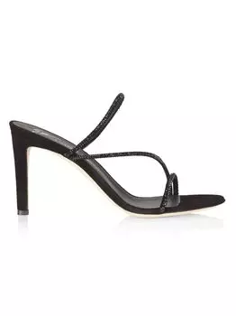 Замшевые сандалии с украшением 85MM Giuseppe Zanotti, неро