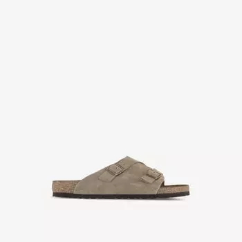 Замшевые сандалии zurich с двойной пряжкой Birkenstock, коричневый