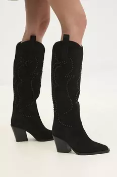 Замшевые сапоги Answear Lab, черный