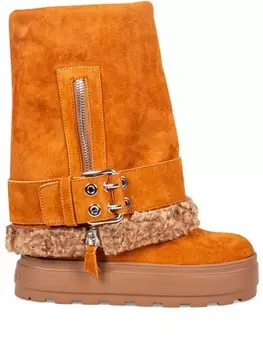 Замшевые сапоги Casadei, коричневый