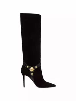 Замшевые сапоги Eva Balmain, черный