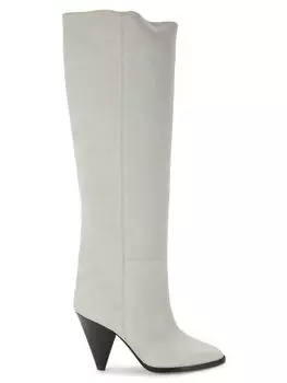 Замшевые Сапоги Isabel Marant, цвет Ecru