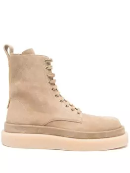 Замшевые сапоги Jil Sander, серый