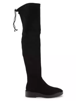 Замшевые сапоги Mara Otk до бедра Stuart Weitzman, черный