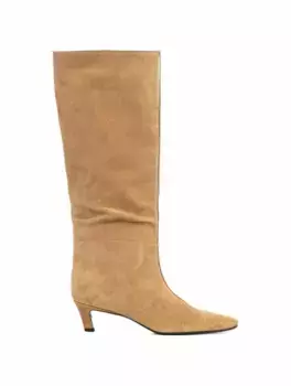Замшевые сапоги TOTEME, бежевый