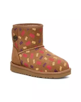 Замшевые сапоги UGG Jona Confetti Logo, коричневый