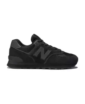 Замшевые сетчатые кроссовки стильного дизайна New Balance, черный