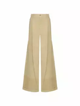 Замшевые широкие брюки Loewe, зелёный