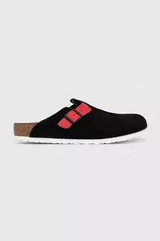 Замшевые шлепанцы 1025939 Birkenstock, черный