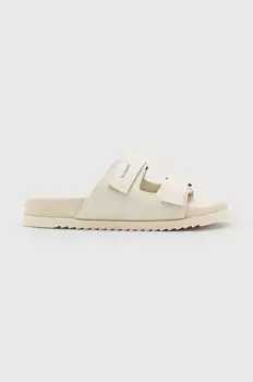 Замшевые шлепанцы AllSaints Vex, бежевый