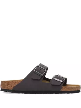 Замшевые шлепанцы Birkenstock Arizona, серый