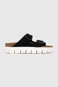Замшевые шлепанцы Birkenstock, черный