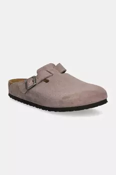 Замшевые шлепанцы Boston Birkenstock, фиолетовый