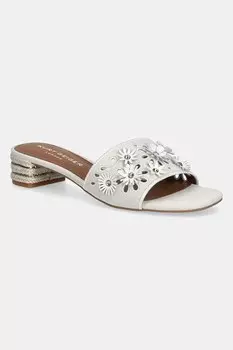 Замшевые шлепанцы Flower Low Sandal Kurt Geiger London, серый