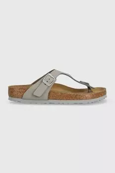 Замшевые шлепанцы GIZEH SFB Birkenstock, серый