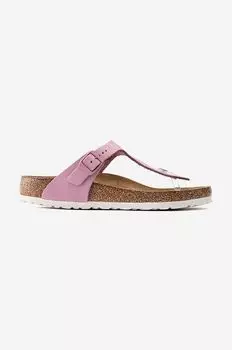 Замшевые шлепанцы Gizeh SFB NU Birkenstock, розовый