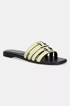 Замшевые шлепанцы Ines Cage Tory Burch, желтый