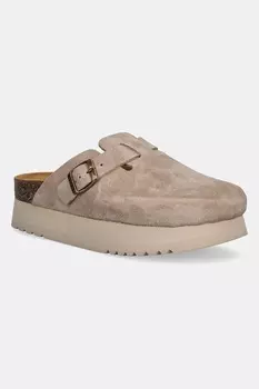 Замшевые шлепанцы Justine Scholl, бежевый
