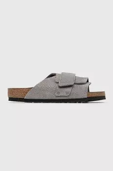 Замшевые шлепанцы KYOTO Birkenstock, серый