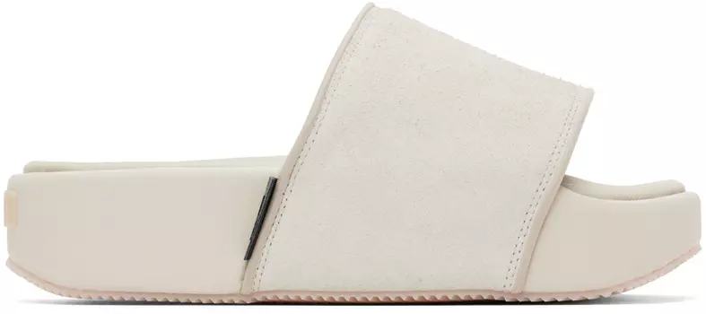 Замшевые шлепанцы на платформе Off-White Y-3