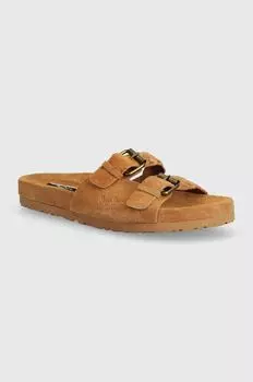 Замшевые шлепанцы PLS80004 Pepe Jeans, коричневый